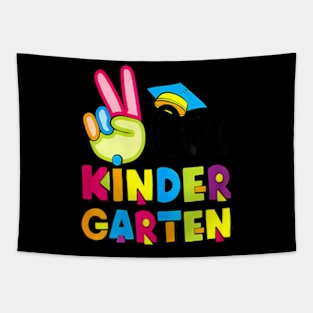 Peace Out Kindergarten Graduation Last Day Of School Kids Tapestry