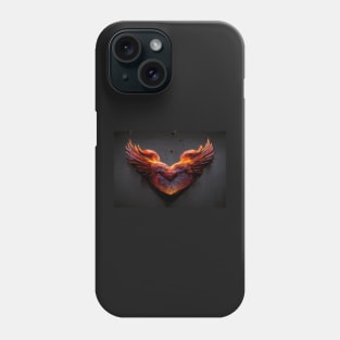 Flaming Heart Art  /  Flame Heart Unwind Designs Phone Case