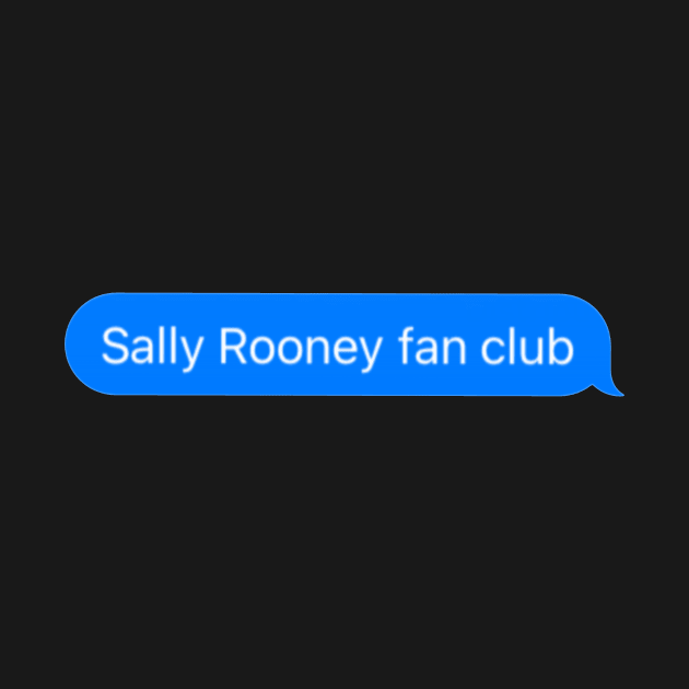 Sally Rooney fan club blue message by maoudraw