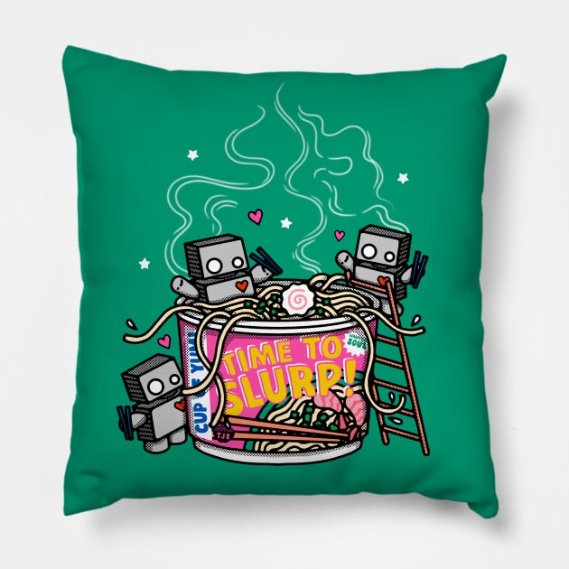 Time To Slurp! Pillow by thejellyempire