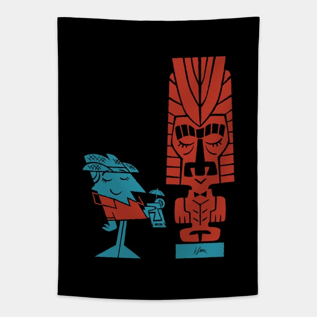 TIKI WILBUR Tapestry by Henrique San