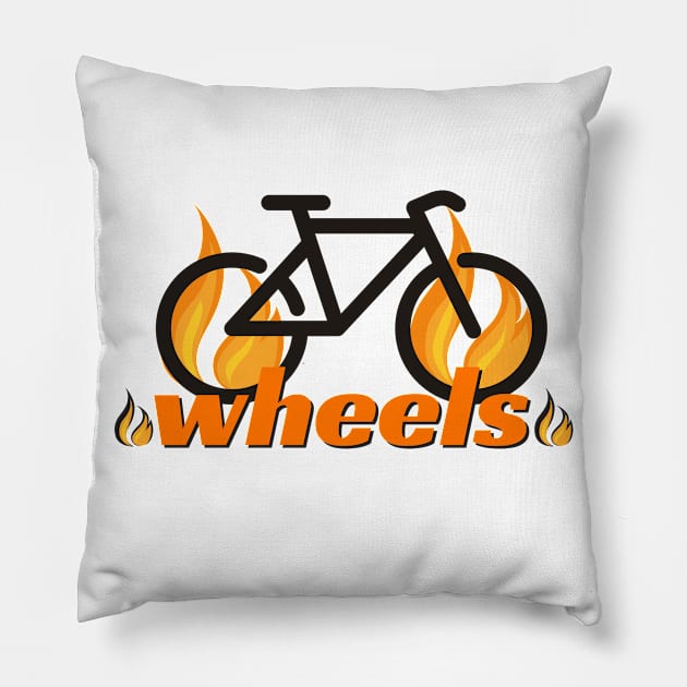 Cycling is hot Pillow by Northshore Cycling Tees