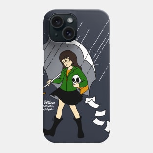 When it Rains, She enjoys Phone Case