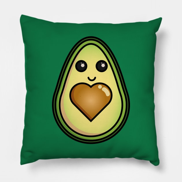 Avocado Love Pillow by RhinoTheWrecker