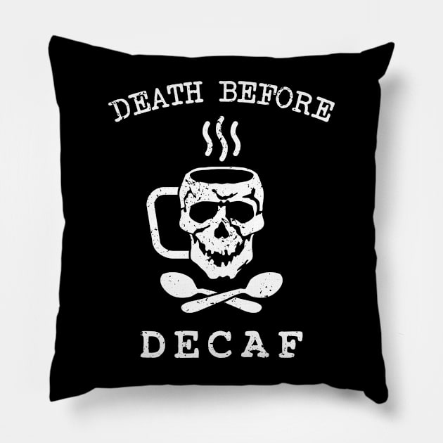 Death > Decaf Pillow by CCDesign