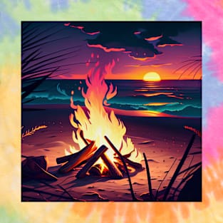 Bonfire by the Ocean Shore T-Shirt