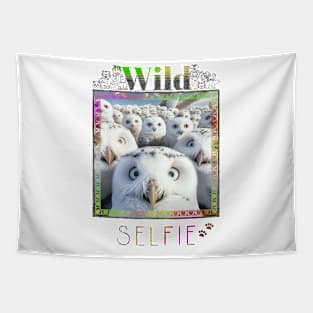 Owl Bird Wild Nature Funny Happy Humor Photo Selfie Tapestry