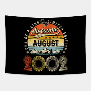 Awesome Since August 2002 Vintage 21st Birthday Tapestry