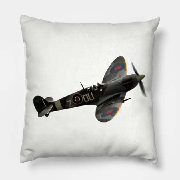 Spitfire front - Cockpit back Pillow by acefox1