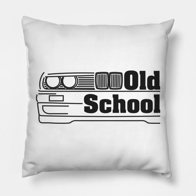 E30 Black Pillow by vakuera