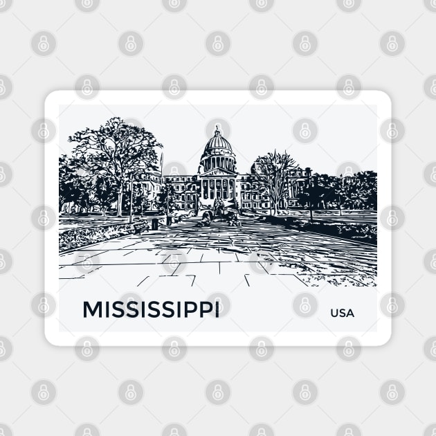 Mississippi State USA Magnet by Lakeric