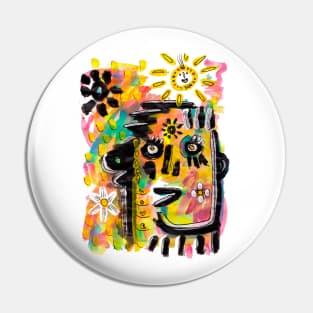 sun face Pin