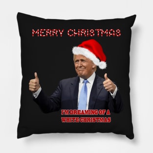 Funny Trump White Christmas Pillow