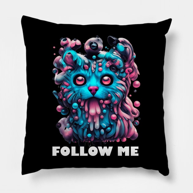 Techno Shirt - Psychedelic Organism - Catsondrugs.com - #dmt #psychedelic #lsd #trippy #psychedelicart #art #acid #psychedelics #mushrooms #ayahuasca #shrooms #love #rave #meditation #trippyart #spirituality Pillow by catsondrugs.com