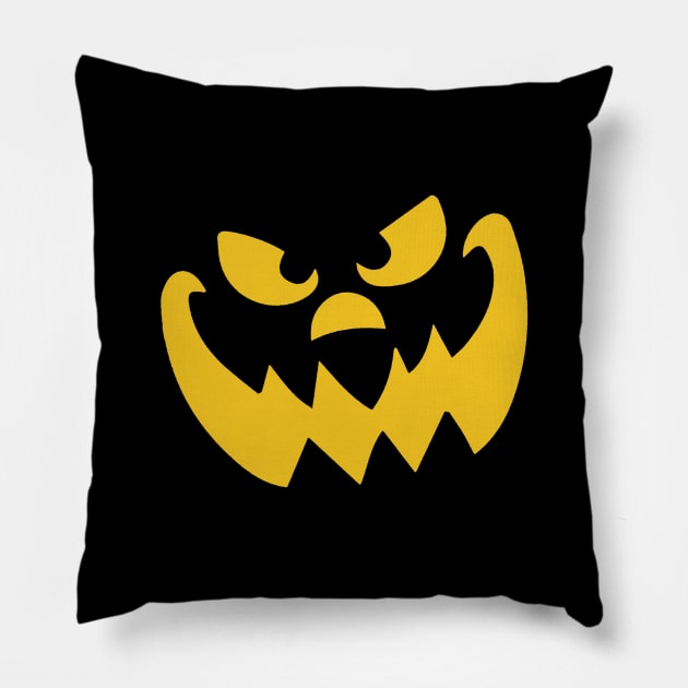 Pumpkin Smiley Face Pillow by NotoriousMedia