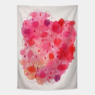 Abstract pink garden Tapestry