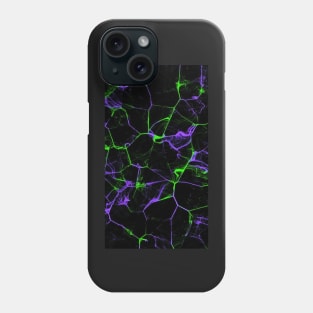 Neon Green & Purple Marble Pattern Phone Case