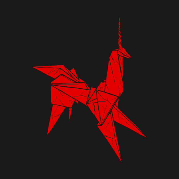 Gaff's Origami Unicorn by Baddest Shirt Co.