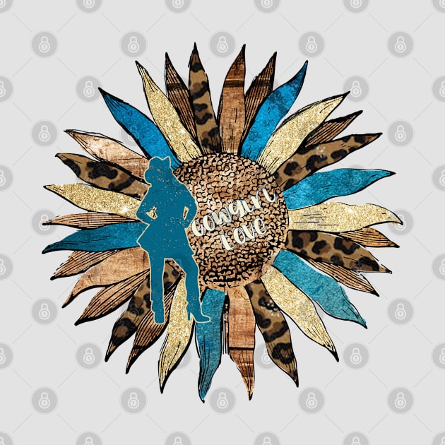 Cowgirl love country western sunflower by artsytee