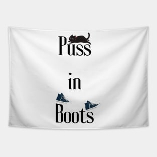 Puss In Boots modern text Tapestry