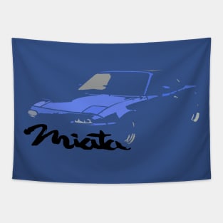 Miata MX5 I NA Blue Cutout Tapestry