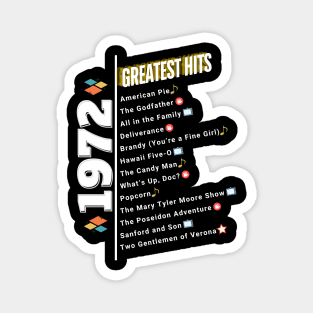 1972 Time Capsule Era - Front & Back - Retro Pop Culture Magnet