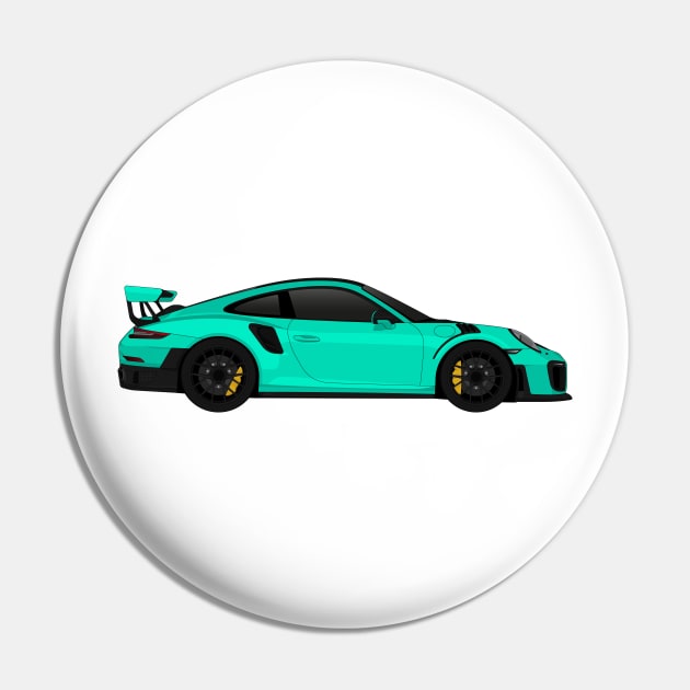 GT2RS Side Turquoise Pin by VENZ0LIC