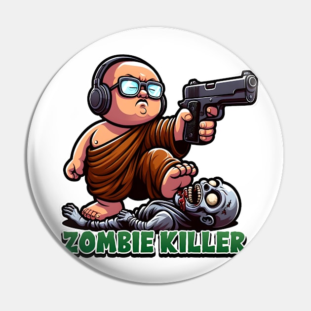 Zombie Killer Pin by Rawlifegraphic