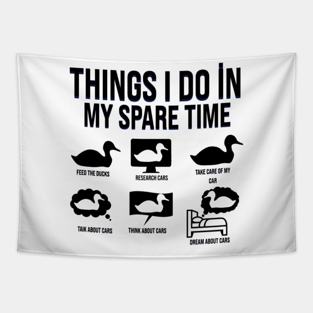 Things I Do In My Spare Time Duck Lover Shirt, Funny Duck Shirt, Lover T-Shirt, Dream About Duck Tee, Spare Time Shirts Tapestry by Artistic Design