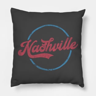 Nashville  // Retro Typography Design Pillow