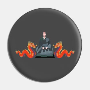 Monk Meditating Pin