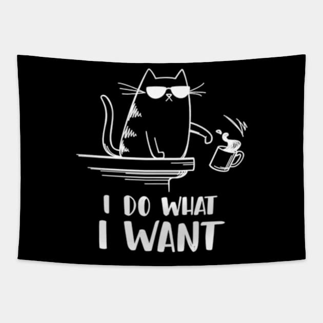 Cat I Do W I Want Tapestry by klei-nhanss