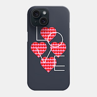 Heart Shape Red Color Love Typo Phone Case