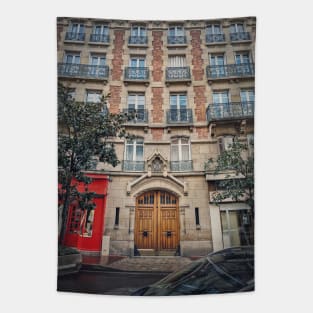 Parisian building facade Tapestry