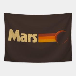 Mars Vintage Space Red Planet Tapestry