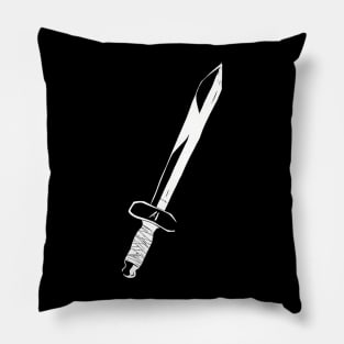 Art / Arthur Leywin First Training Wooden Sword in Minimalist Black and White Vector from the Beginning After the End / TBATE Manhwa Pillow