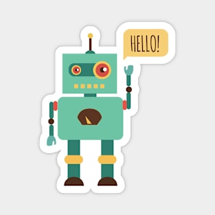 Robot Say Hello Magnet