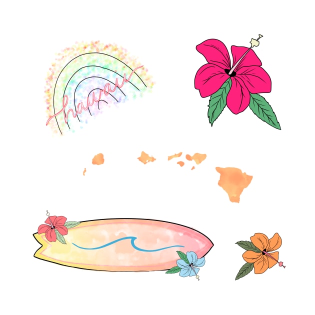 Hawaiian Sticker Pack by AlishaMSchil