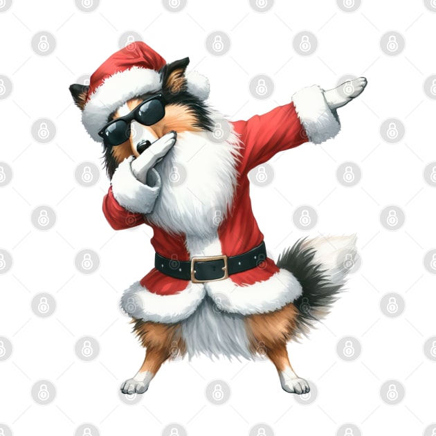 Christmas Collie Dog Dabbing Dance by Chromatic Fusion Studio