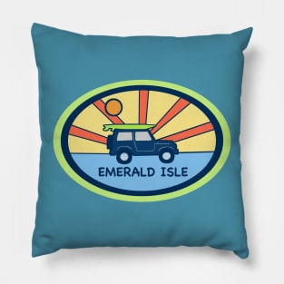 Emerald Isle NC Beach Day Pillow