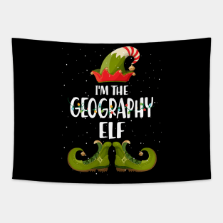 Im The Geography Elf Christmas Tapestry