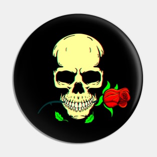 Skull N Roses 3D Pin