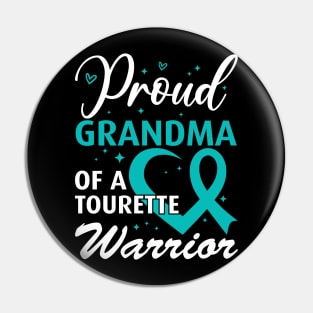 Tourette Syndrome Awareness Proud Grandma Tourette Warrior Pin