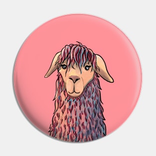 Abstract llama portrait Pin