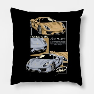 Vintage Porsche Spyder Pillow