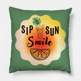 Sip Sun Smile Pillow