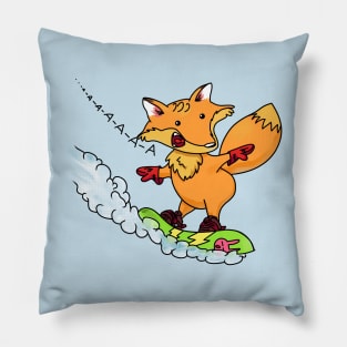 very scared fox Pillow