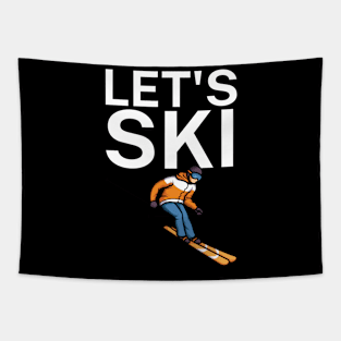 Lets ski Tapestry