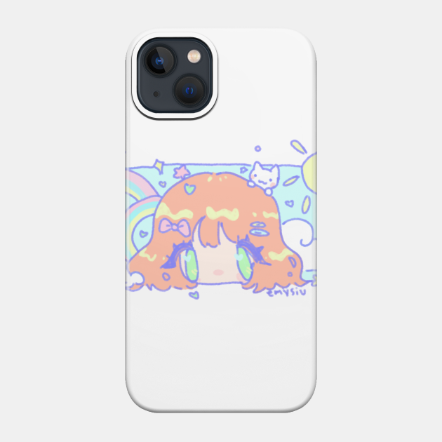 she is looking at you - Kawaii - Phone Case