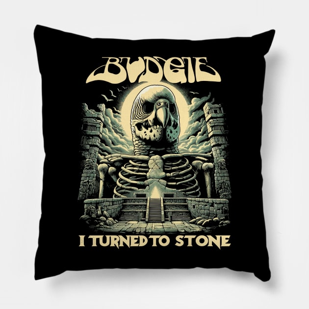 Budgie I Turned to Stone Pillow by Lima's